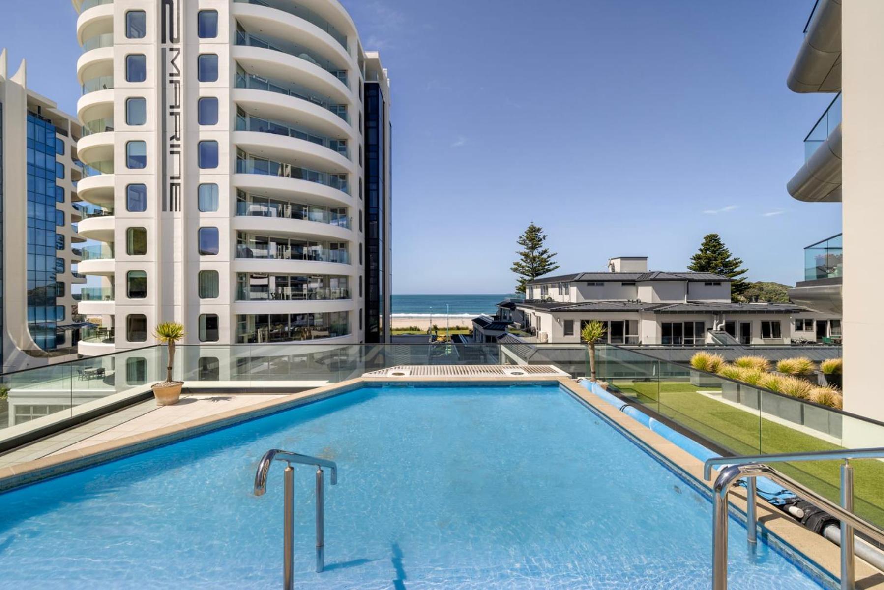Luxury Ocean & Harbour Views - Heated Pool, Main Beach & Gym Mount Maunganui Exterior photo